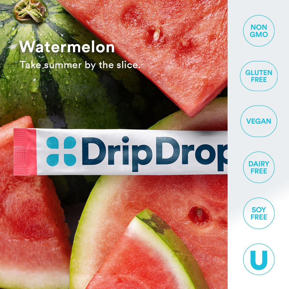DripDrop packets inside gym bag for on-the-go hydration and portability