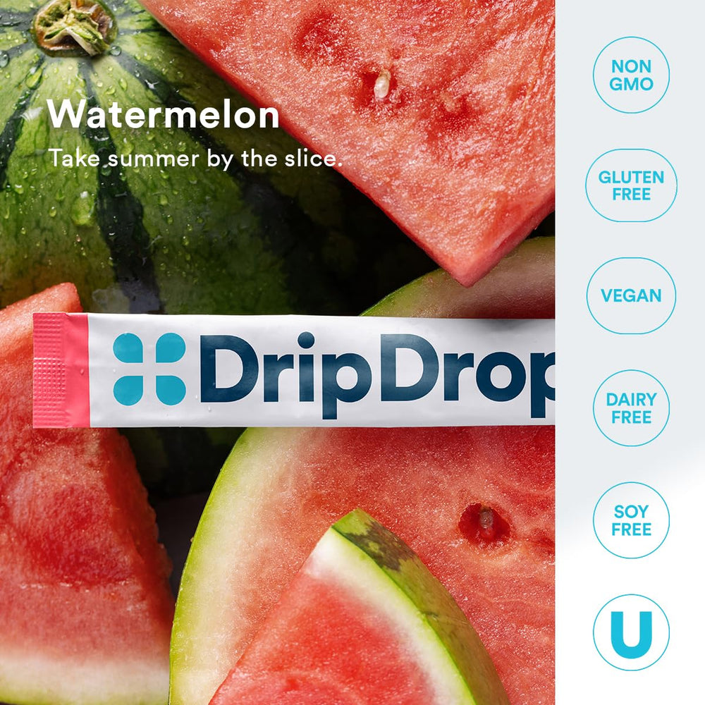DripDrop packets inside gym bag for on-the-go hydration and portability