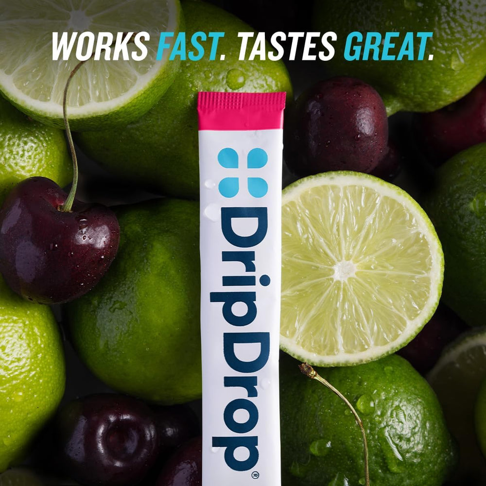 DripDrop sticks inside a gym bag illustrating on-the-go hydration readiness
