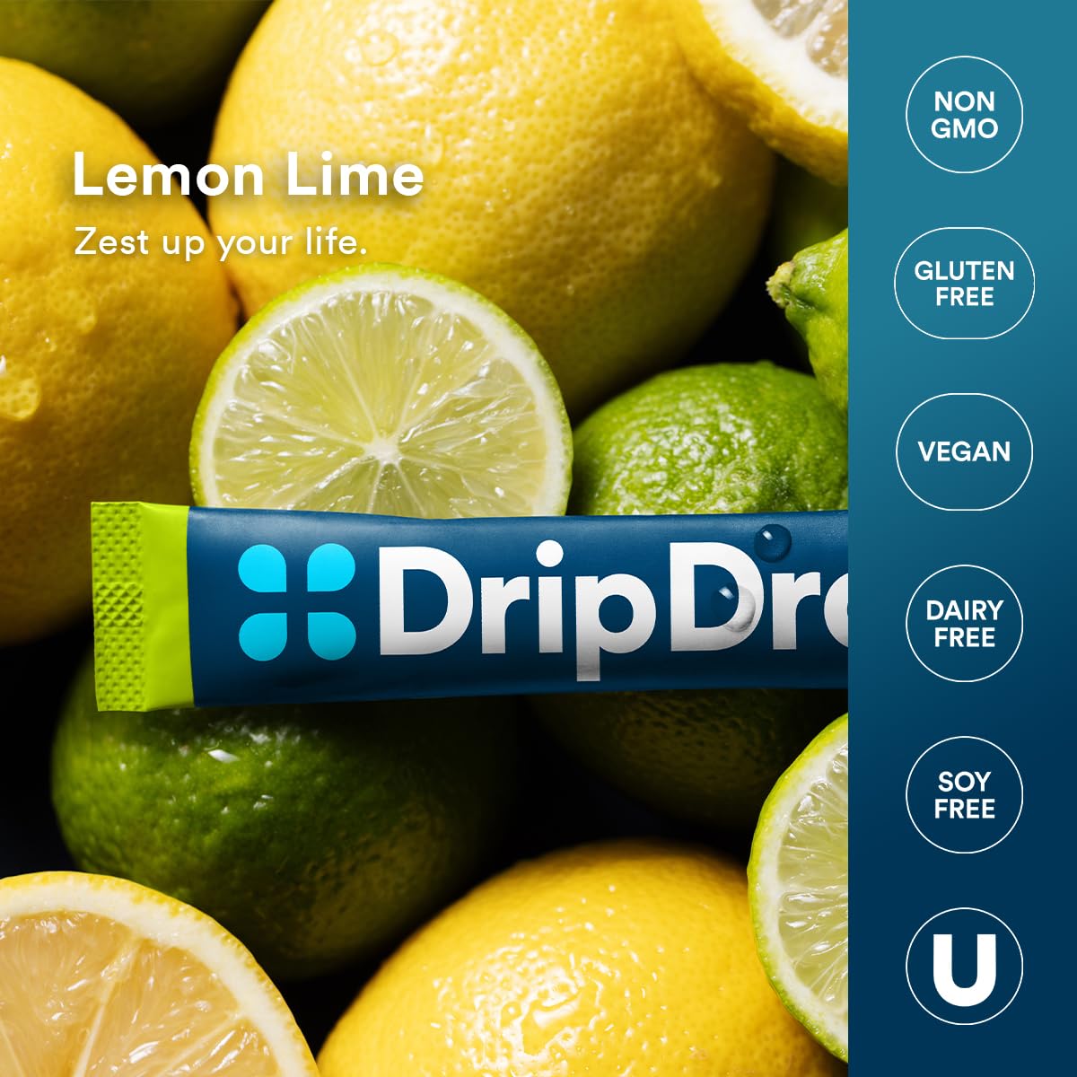 DripDrop packets in travel bag showing convenience for trips and workouts