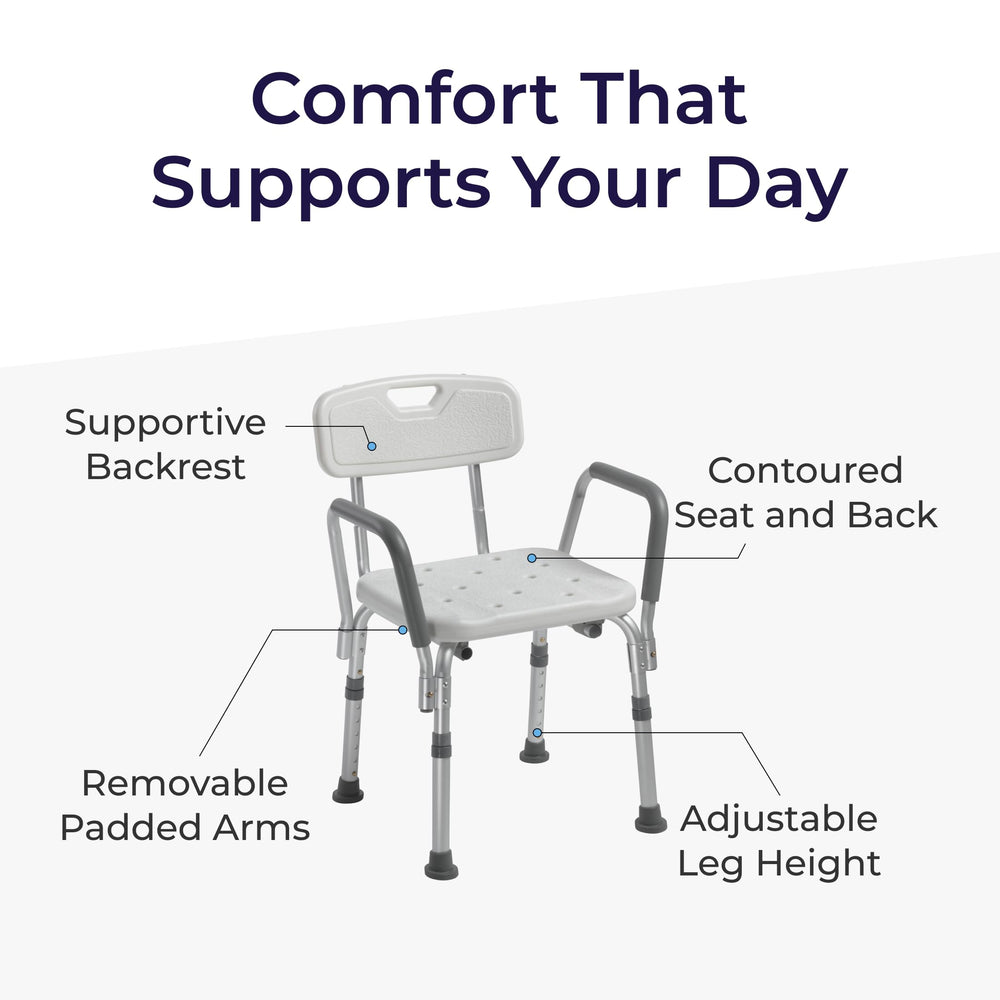 Drive Medical aluminum leg with rubber foot illustrating enhanced traction
