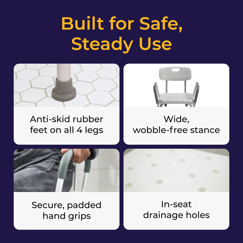 Drive Medical padded armrest detail showing soft grip for safer transfers