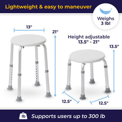 Drive Medical height adjustment showing pinch-free pushpin for safe changes