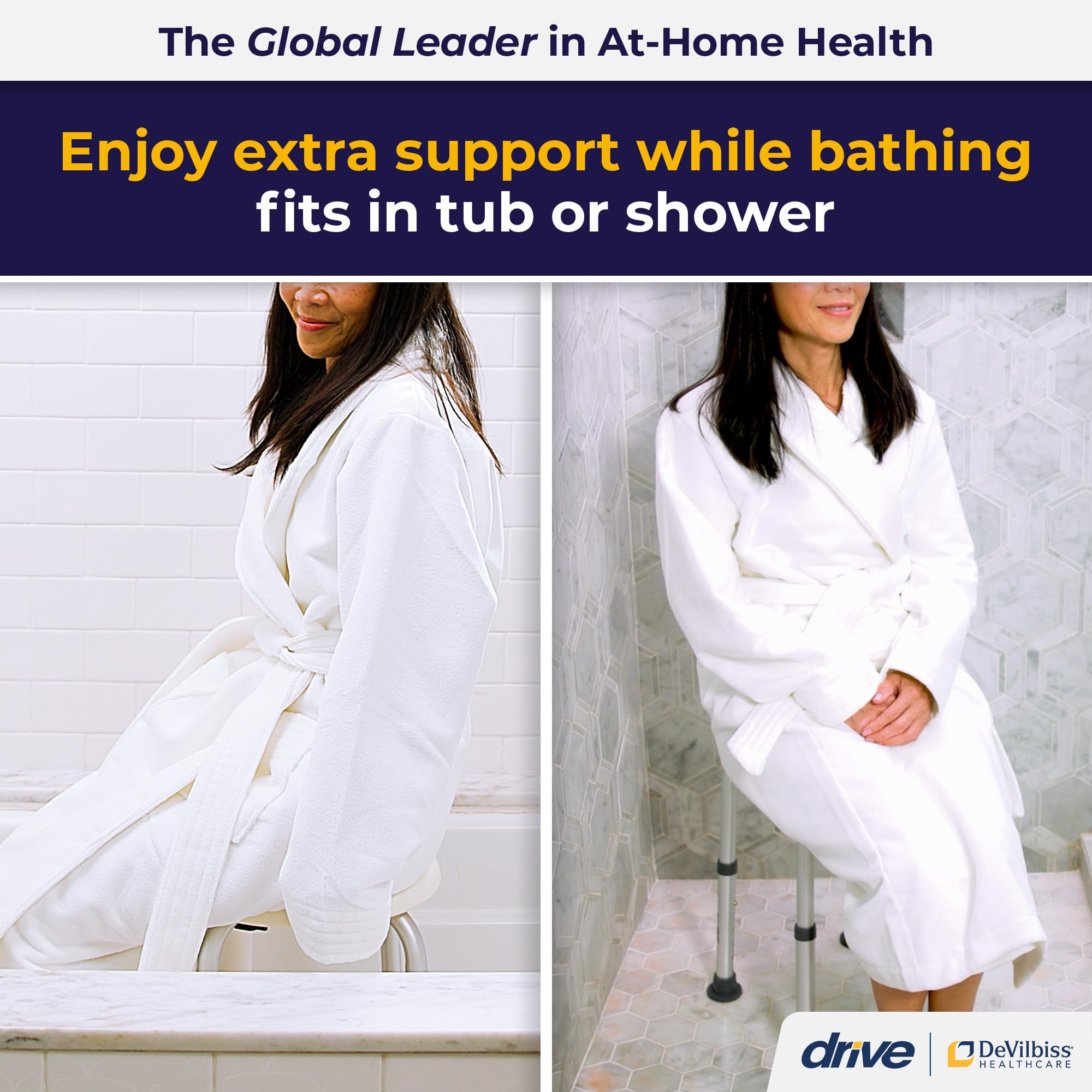 Drive Medical close-up of molded seat highlighting comfortable, easy-clean surface