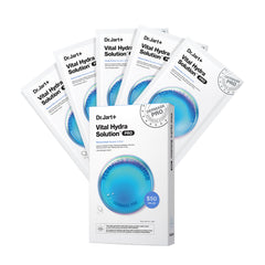 Dr.Jart+ front pack showing five glow sheet masks and value save
