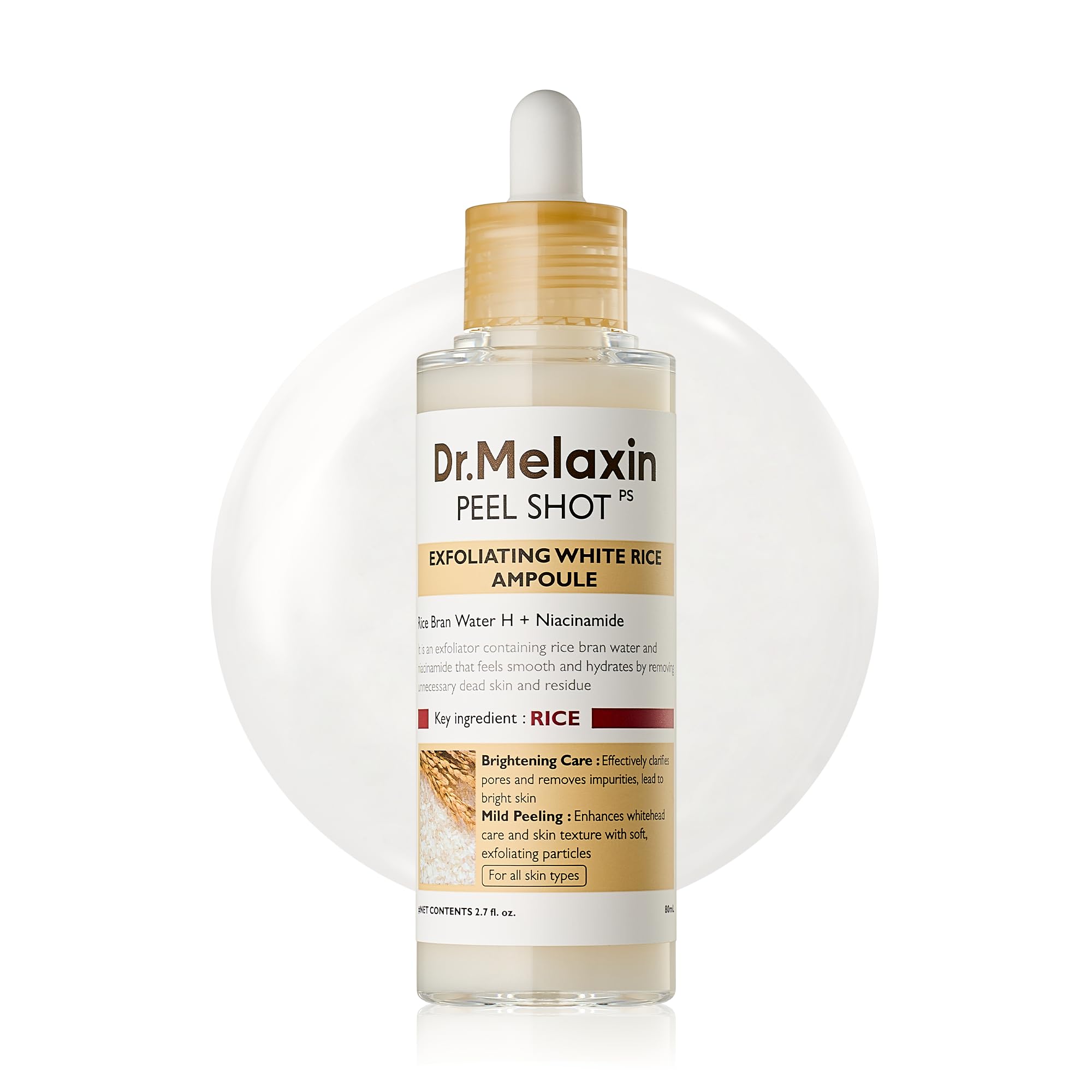 Dr.Melaxin front packaging showing ampoule and benefits
