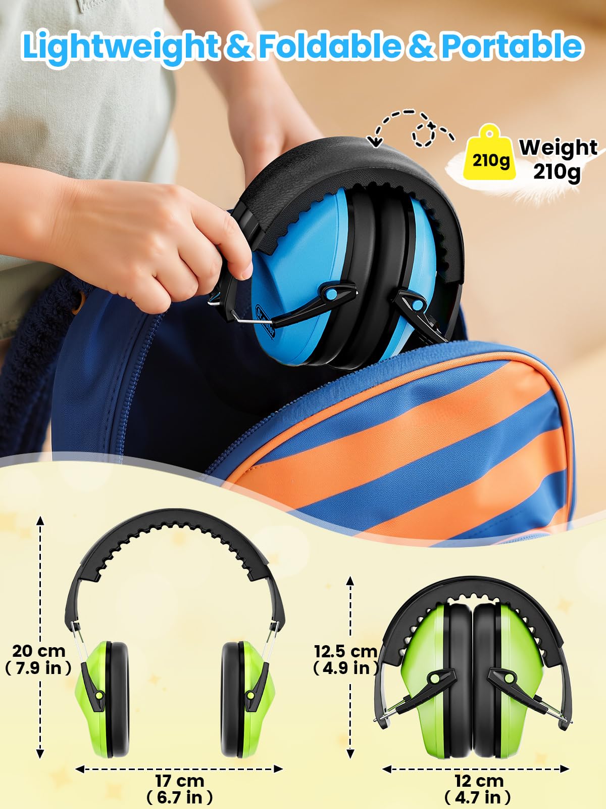 Dr.meter inside a school backpack offering on-the-go hearing safety