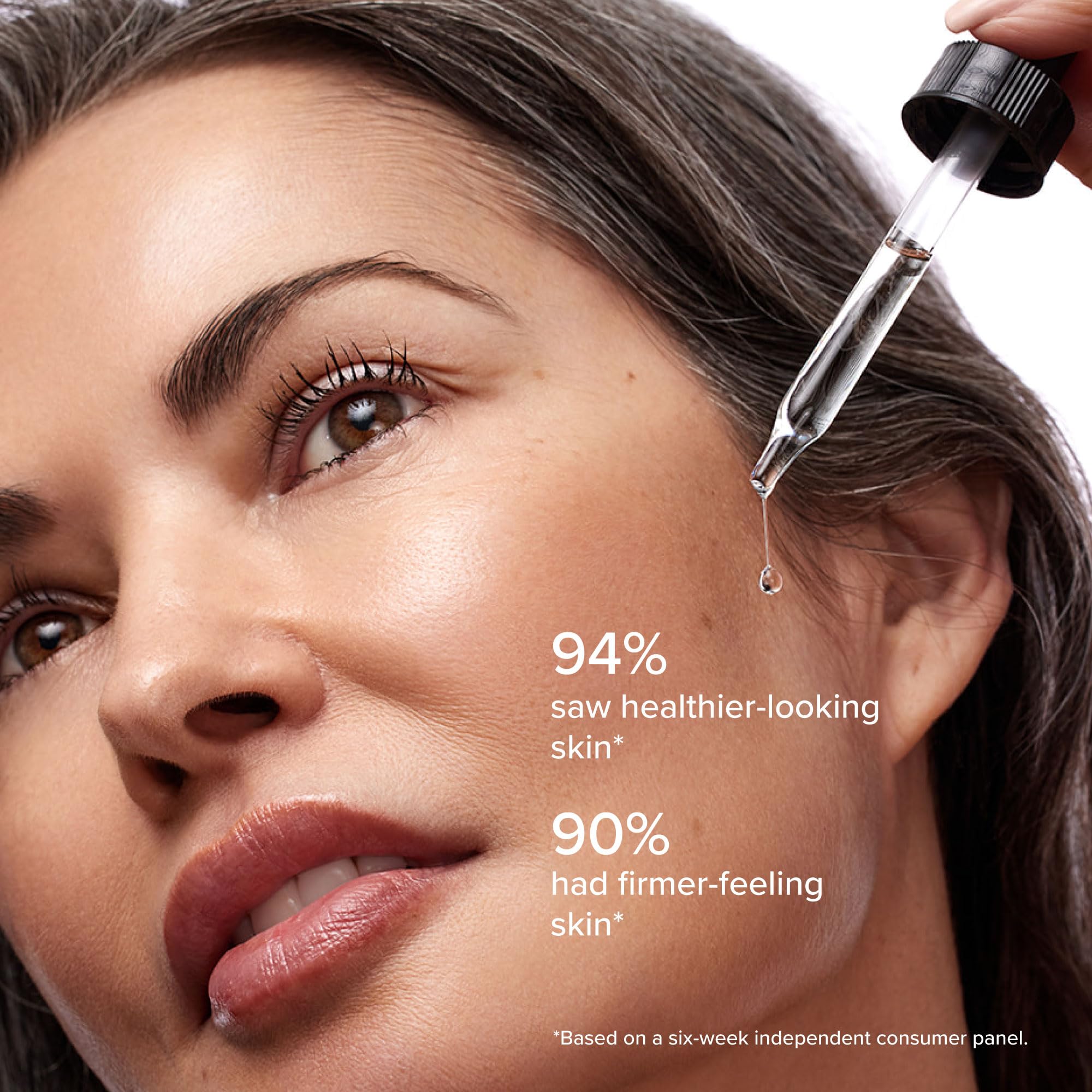 DRMTLGY applying serum on hand showing smooth spread and hydration