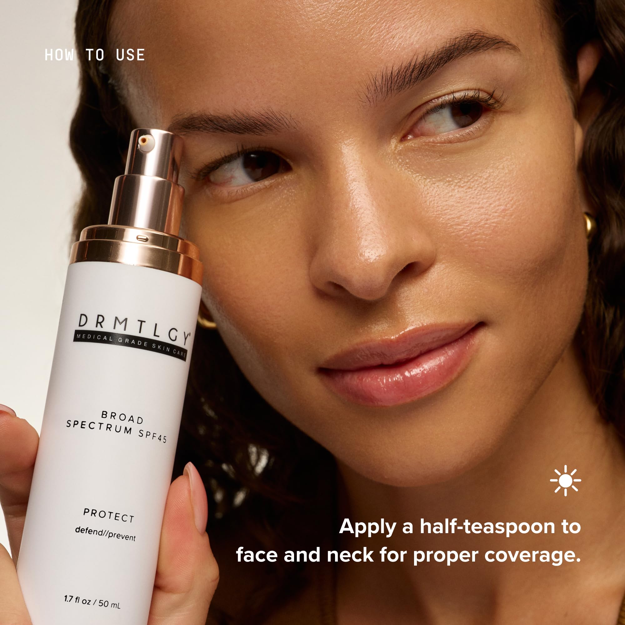 DRMTLGY applied under makeup demonstrating smooth layering benefit