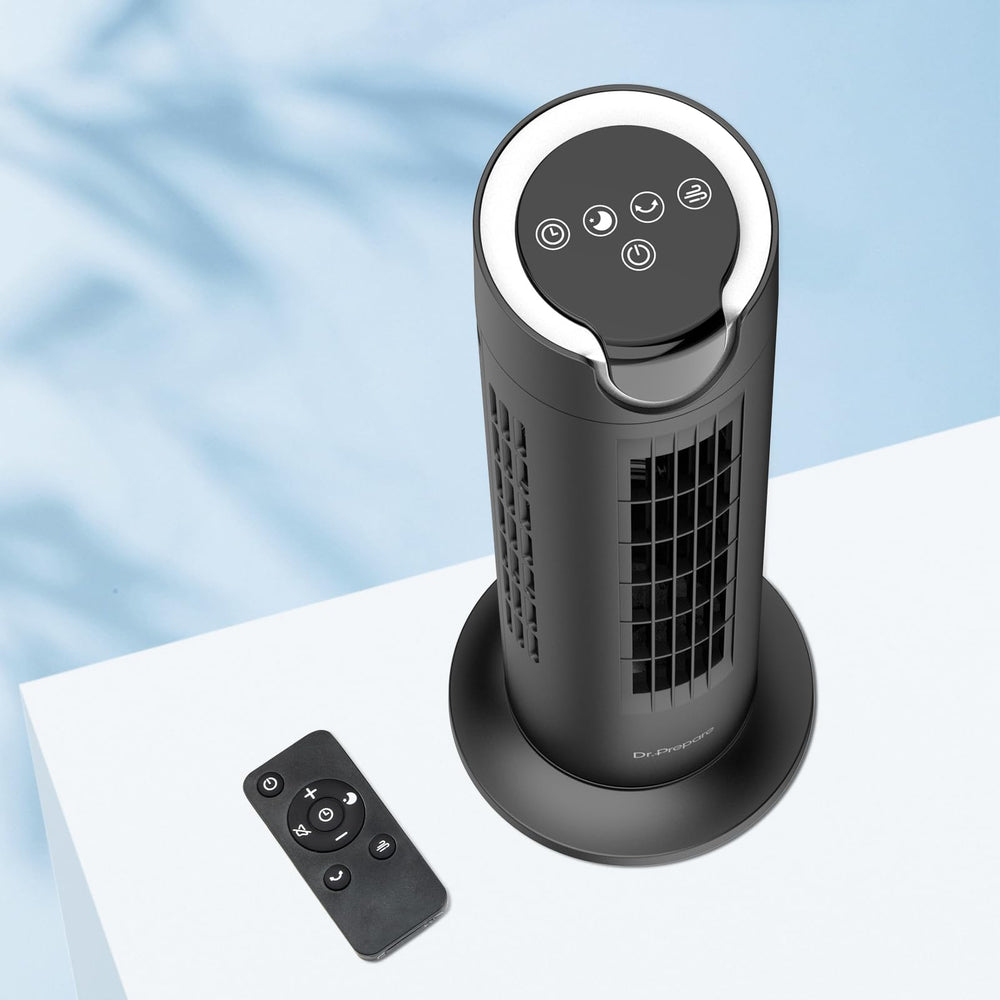 DR.PREPARE in bedroom lifestyle scene providing quiet cooling for better sleep