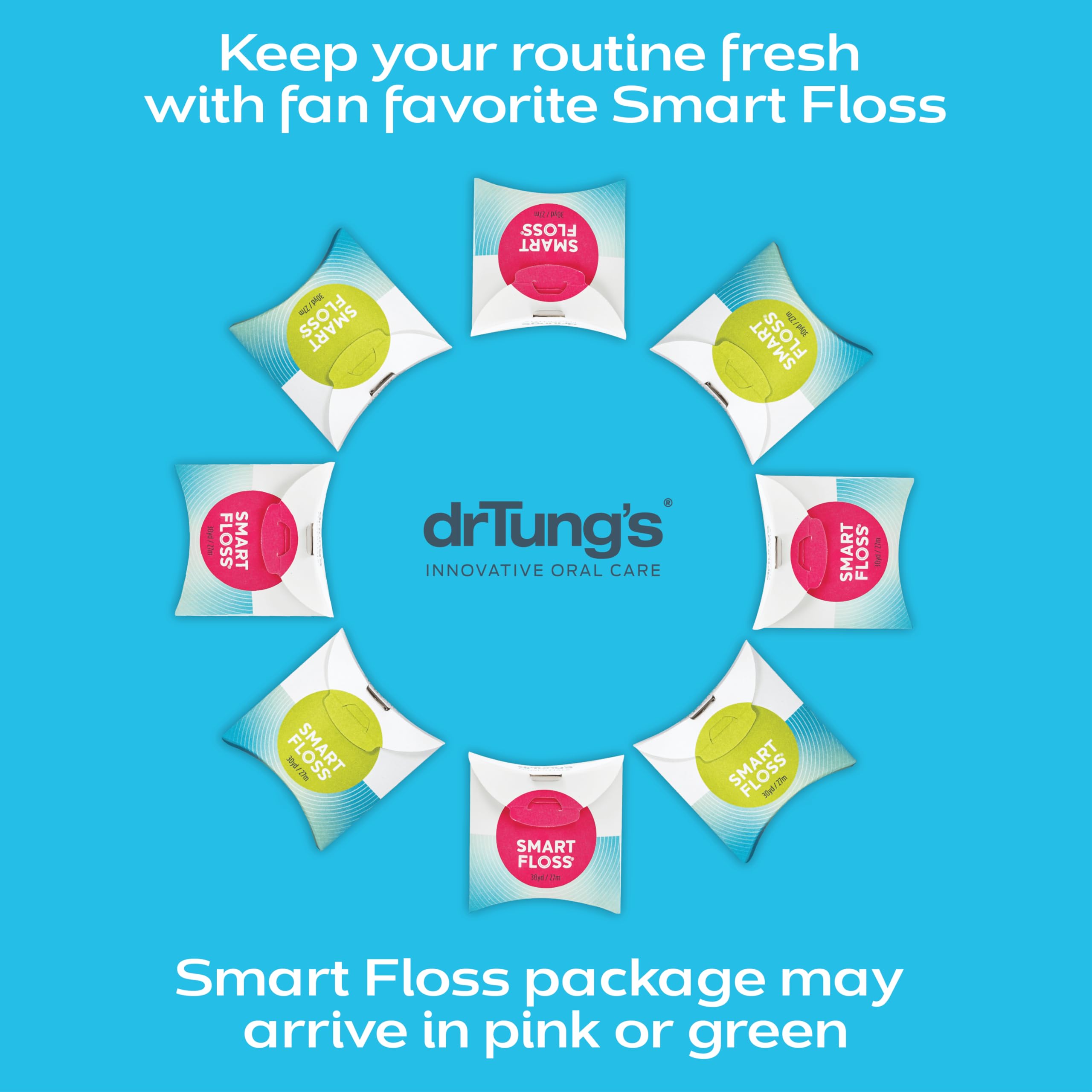drTung's smiling person after flossing illustrating fresher breath
