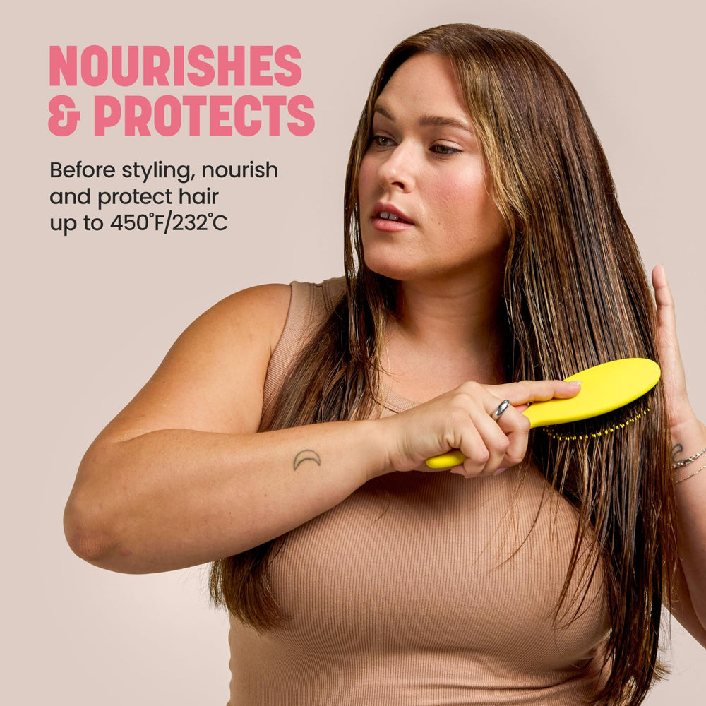 Drybar Prep Rally ingredients label highlighting vitamins and heat protection benefits