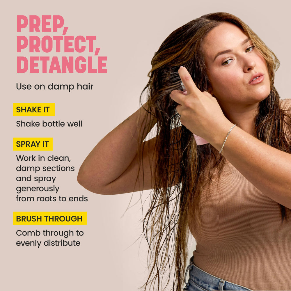 Drybar Prep Rally scale with hand showing 5 oz travel-friendly size benefit
