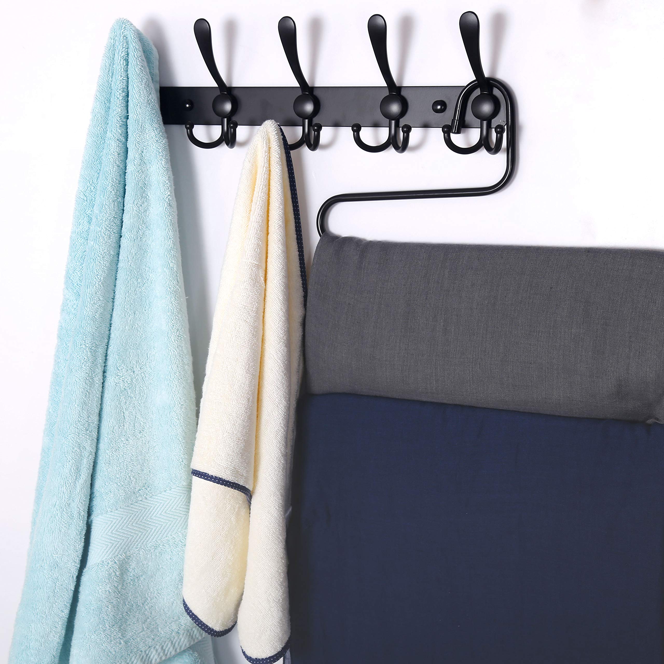 Dseap mounted in entryway holding coats and backpacks neatly
