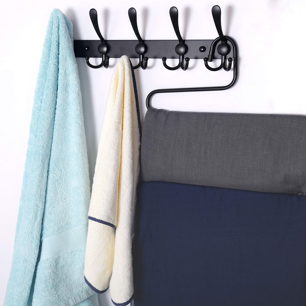 Dseap mounted in entryway holding coats and backpacks neatly