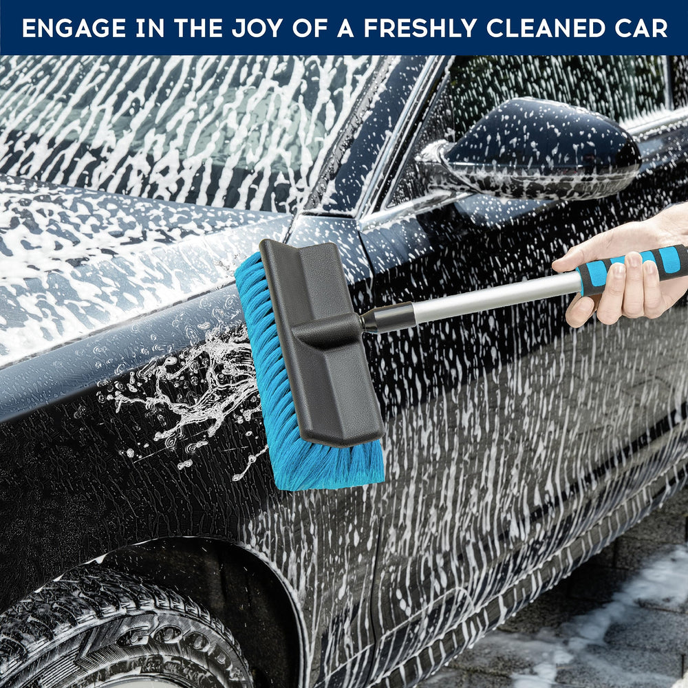 DSV Standard brush next to a hand to show scale and comfortable reach benefit