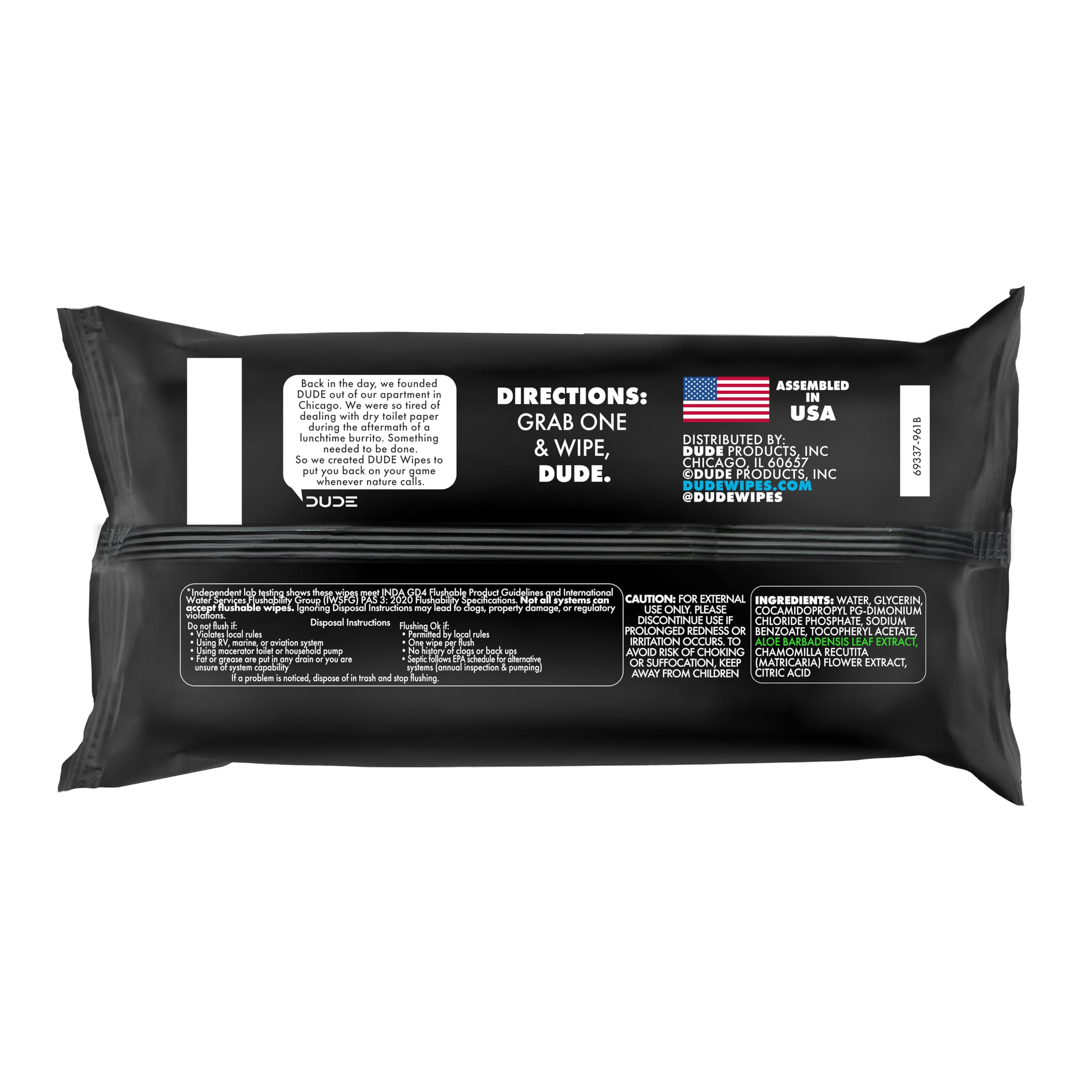 DUDE Wipes fiber macro view showing plant-based materials breaking down