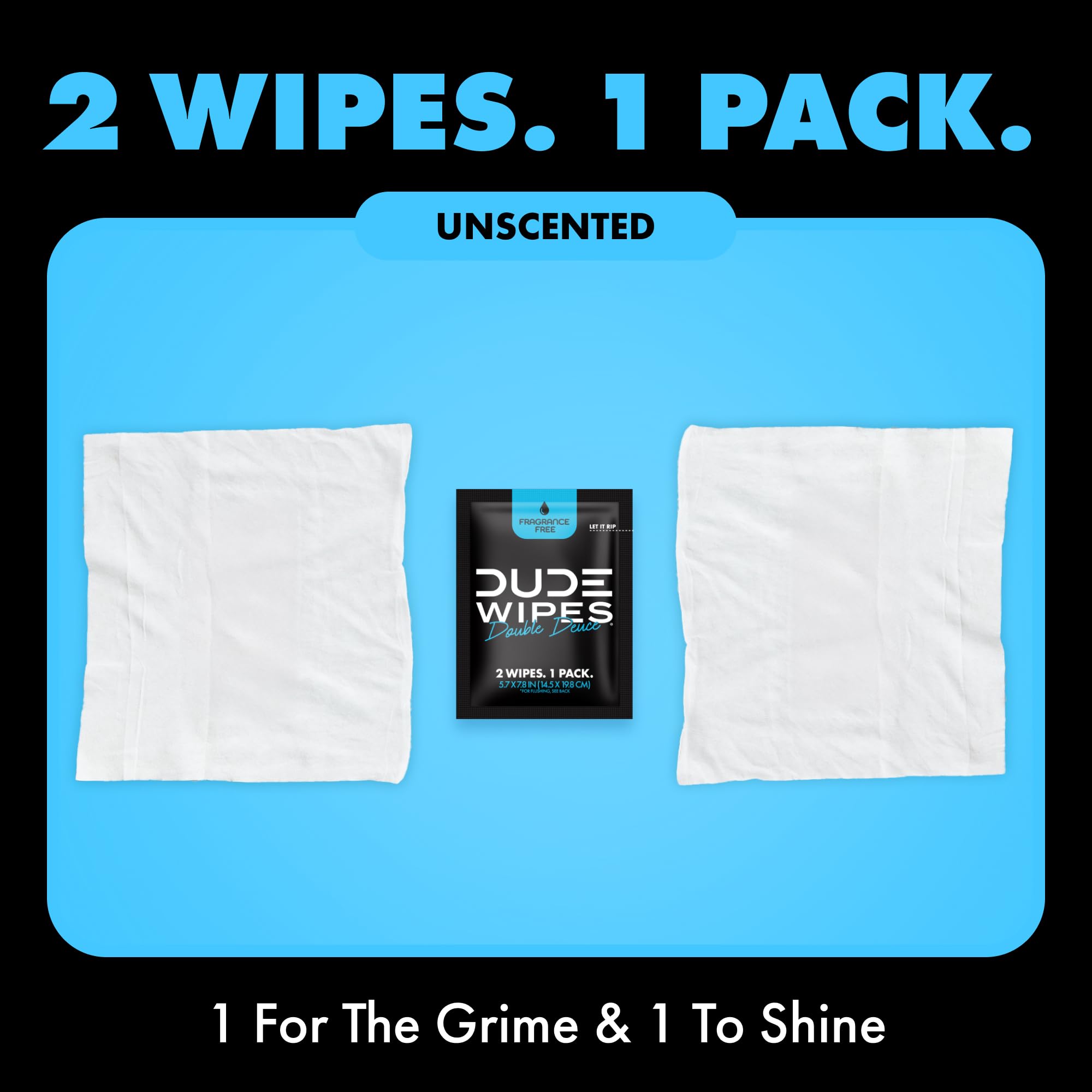 DUDE Wipes close-up texture of extra-large wipe for gentle cleanup