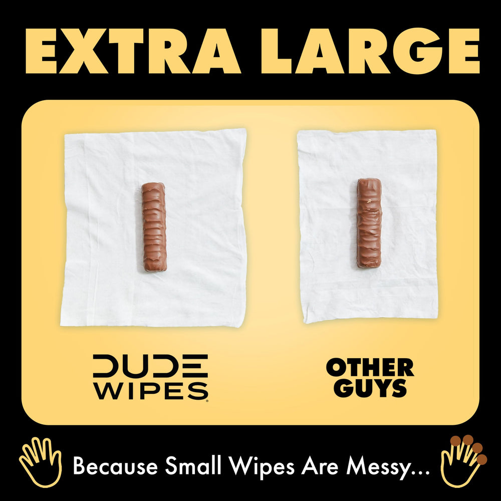 DUDE Wipes ingredients label close-up highlighting plant-based and water-forward benefits