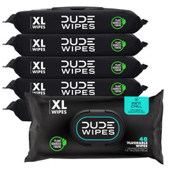 DUDE Wipes front packaging showing 288-count pack and refreshing benefits