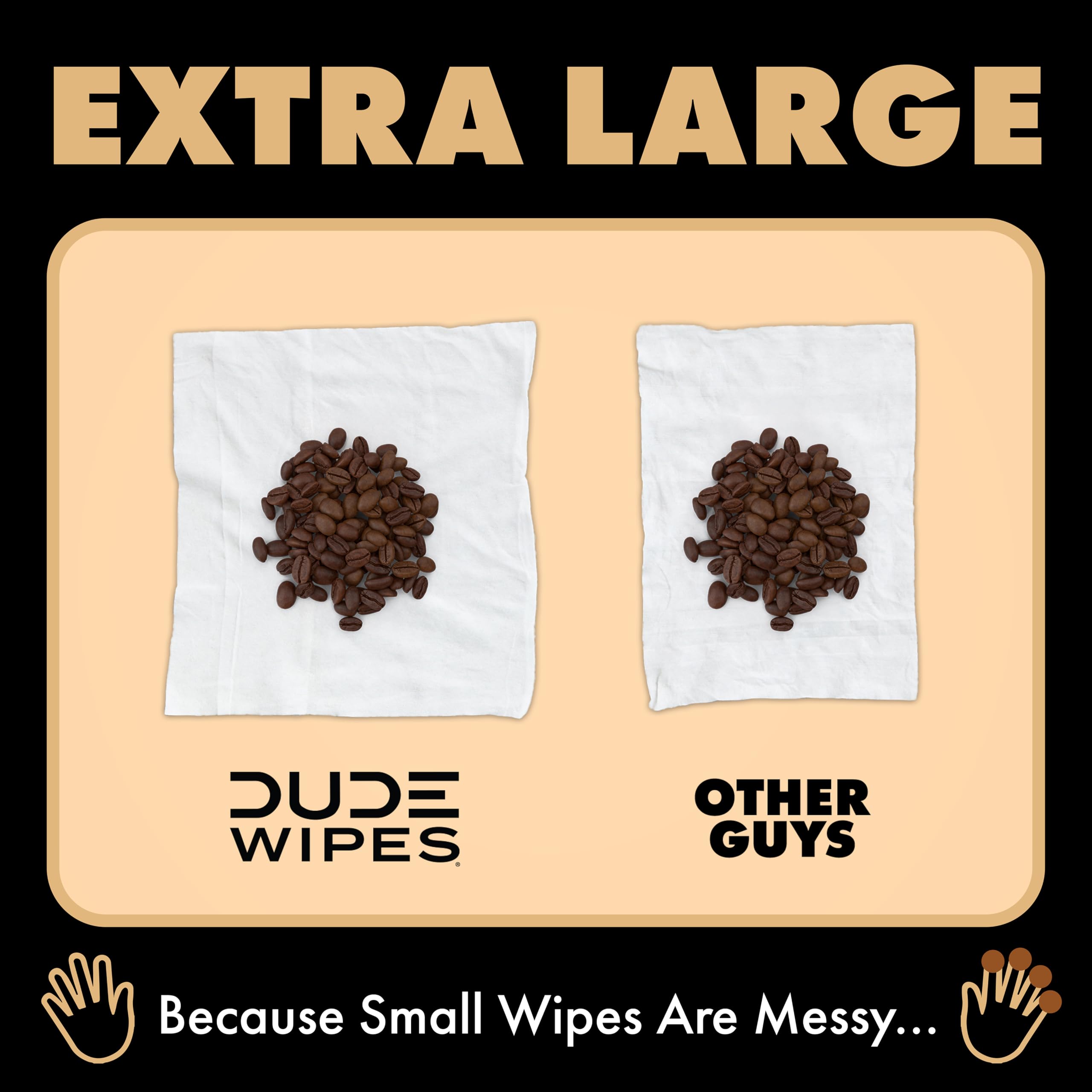 DUDE Wipes being used in bathroom demonstrating cleaner feeling benefit