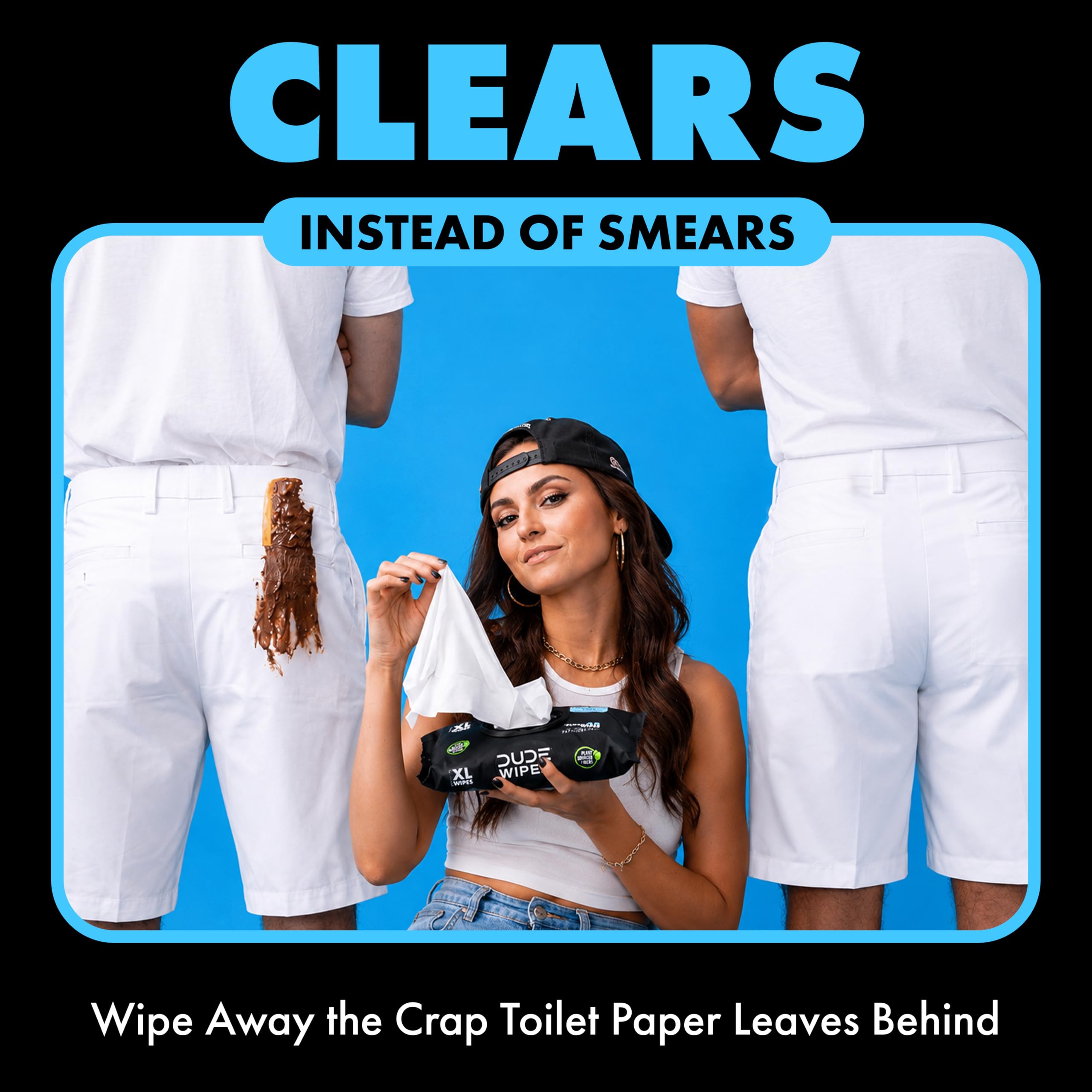DUDE Wipes pack on bathroom counter showing daily convenience