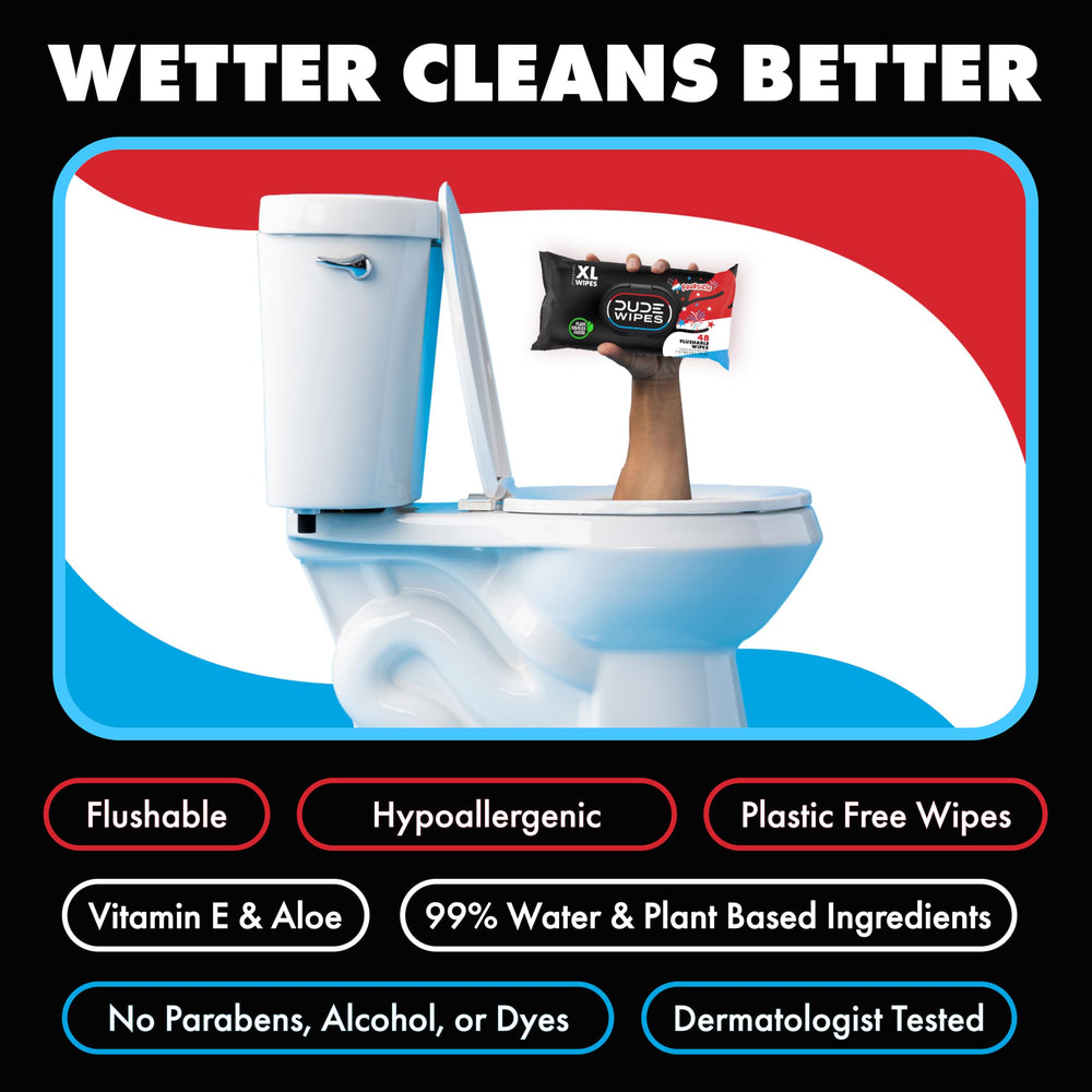 DUDE Wipes texture close-up highlighting soft plant-based fibers for gentle clean