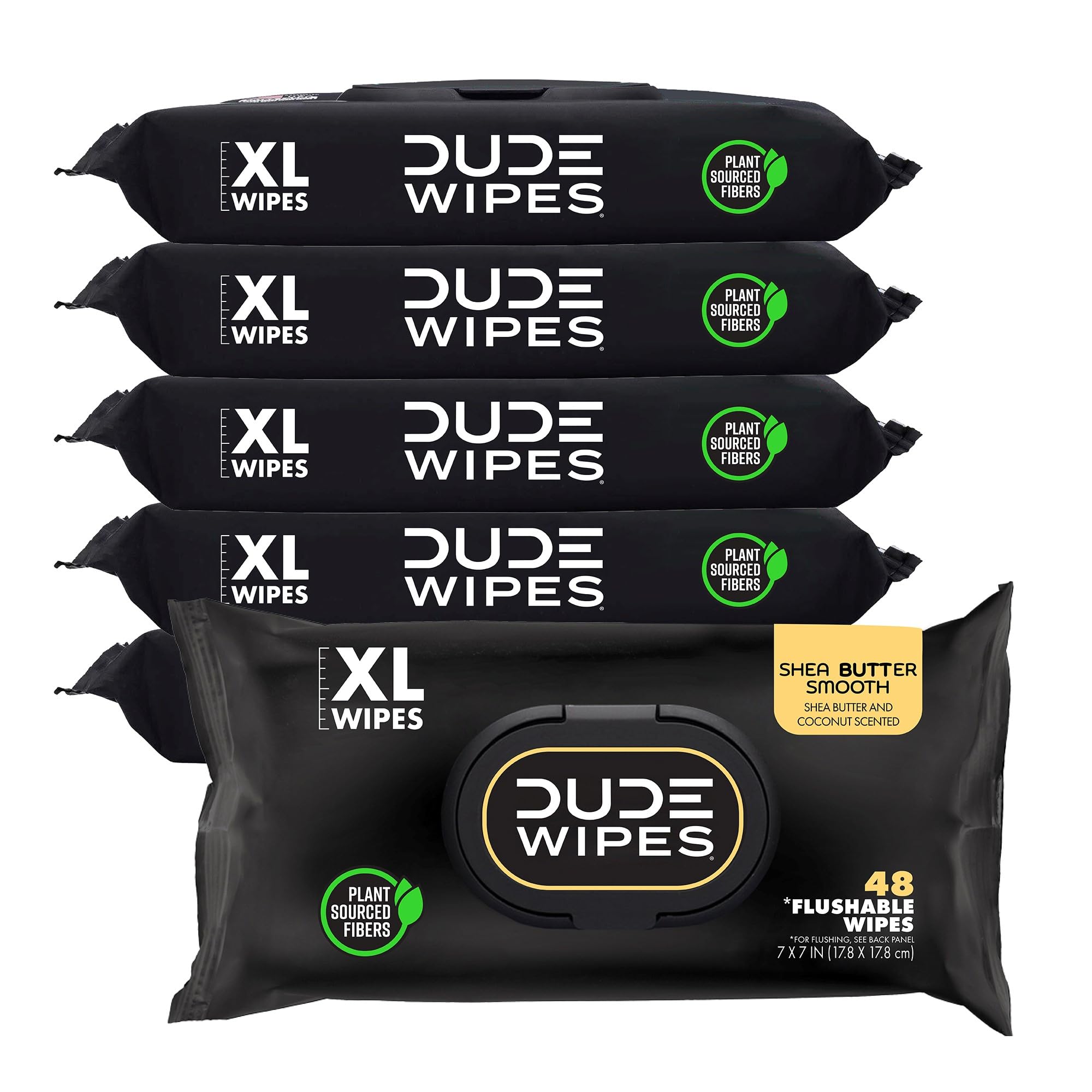 DUDE Wipes front packaging showing 288-count bulk supply and convenience