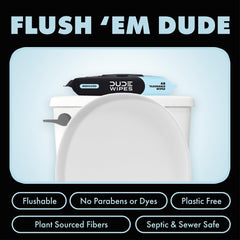 DUDE Wipes textured close-up showing plush plant-sourced fibers for gentle cleaning