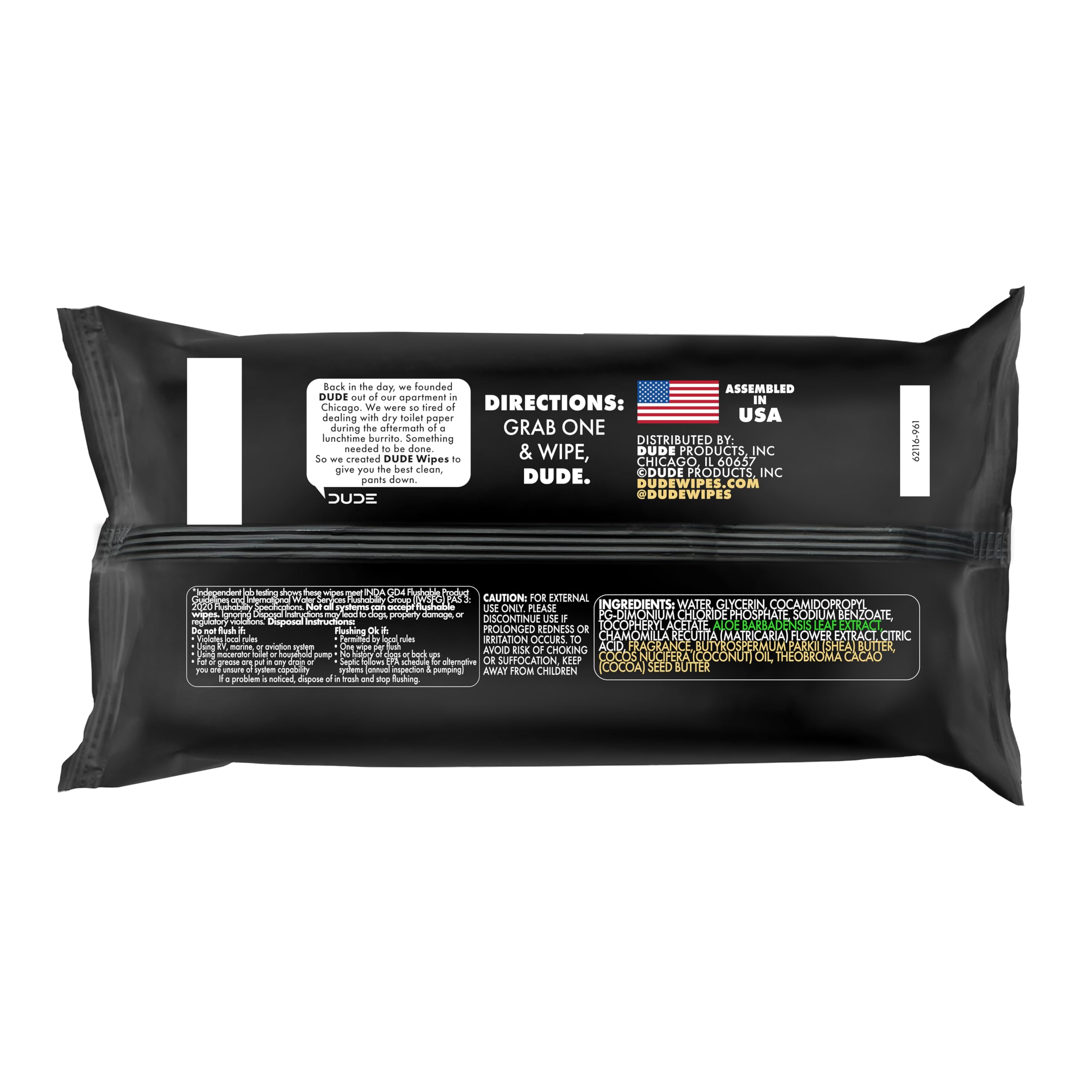 DUDE Wipes resealable tub detail showing moisture retention and portability