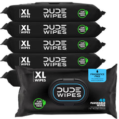 DUDE Wipes front packaging showing count and unscented benefit