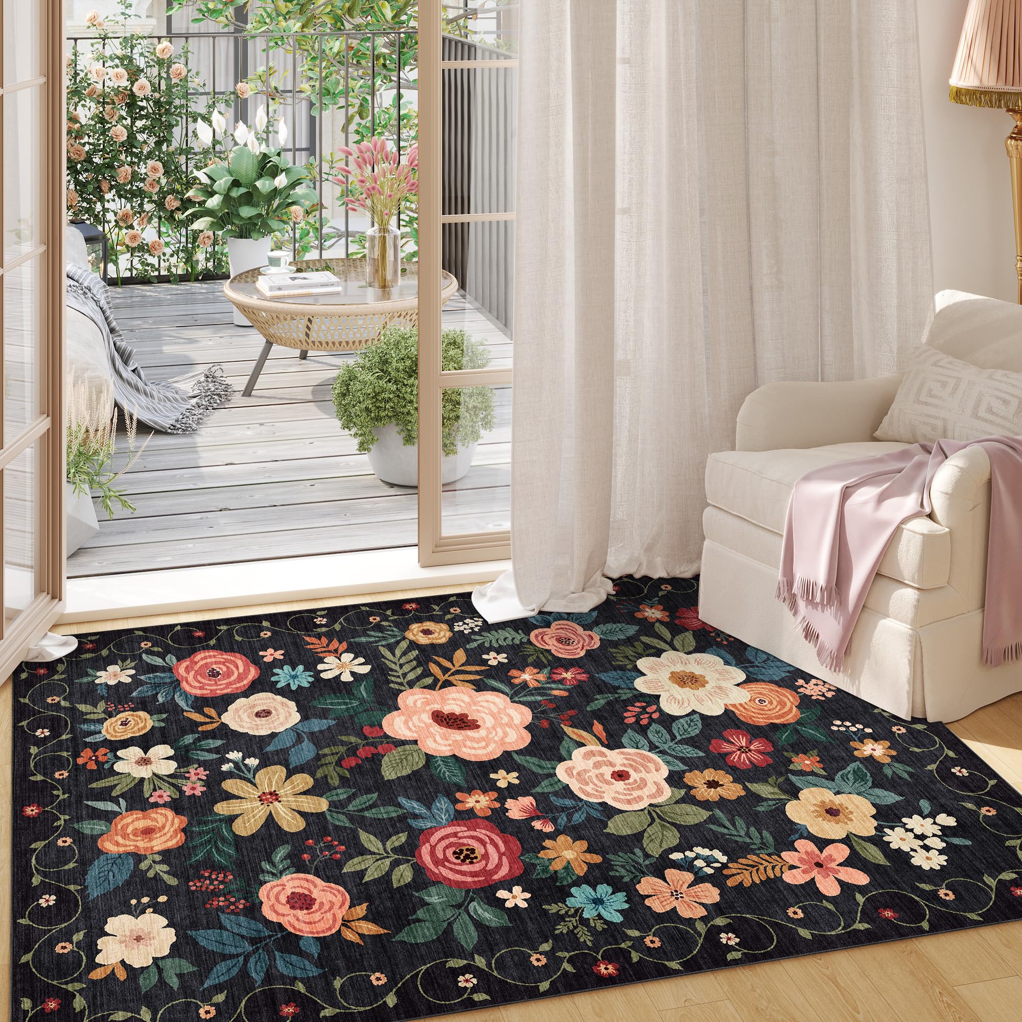 DUKINO beside bed lifestyle placement adding warmth and pattern