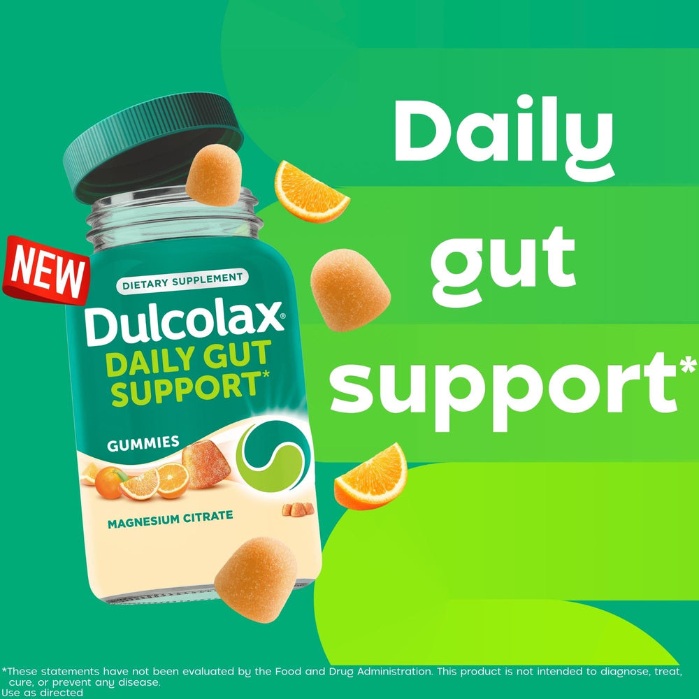 Dulcolax gummies on a breakfast table suggesting simple daily routine integration