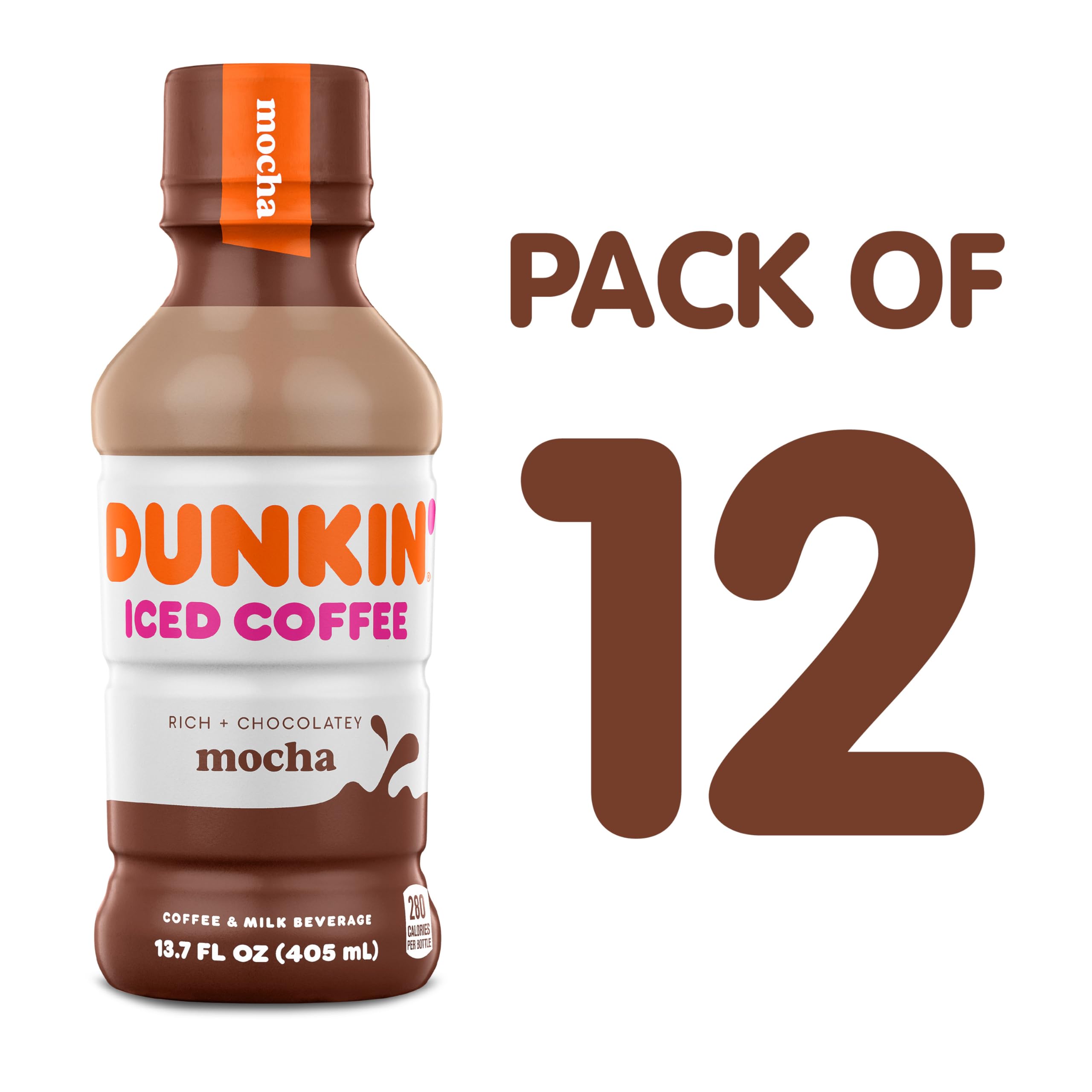 Dunkin' bottles stored in refrigerator for chilled ready-to-drink access