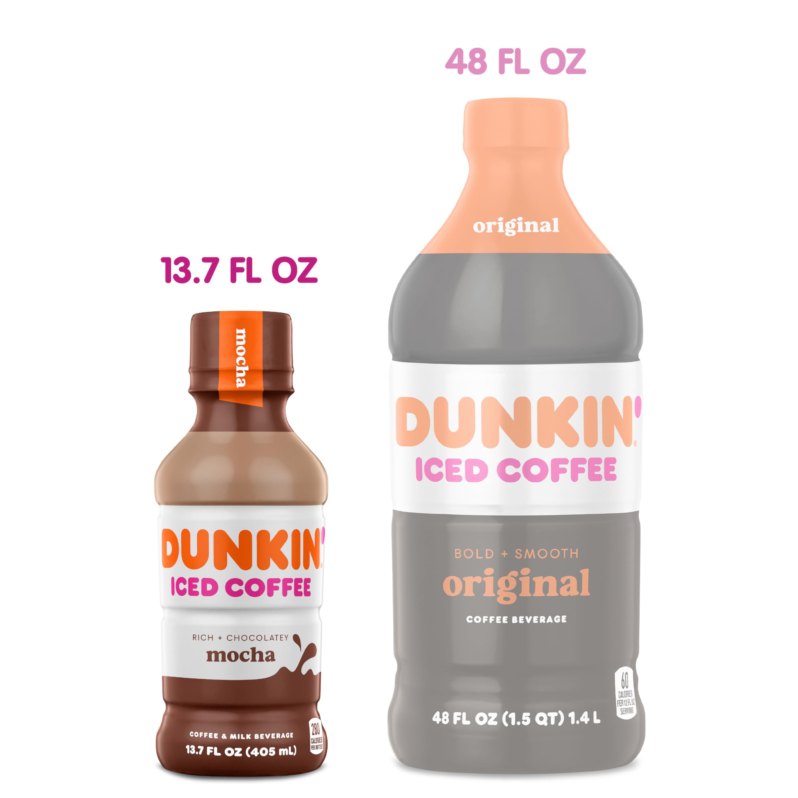 Dunkin' bottle cap and neck detail demonstrating resealable convenience