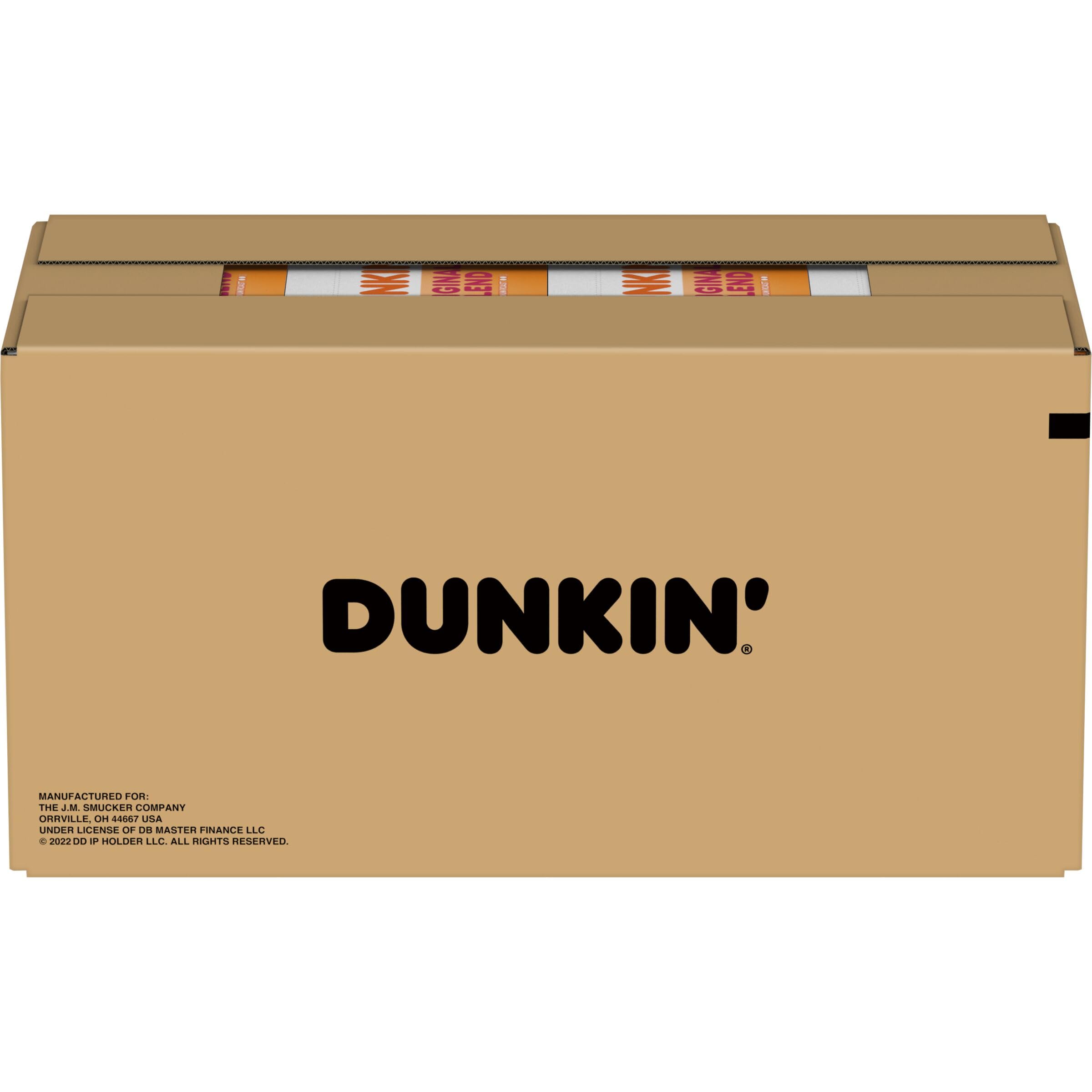 Nutrition and product label close-up on Dunkin' box for ingredient clarity