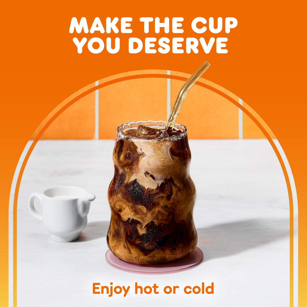 Dunkin' latte setup demonstrating recipe versatility and café-style results
