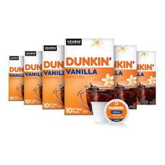Dunkin' front packaging showing 60-count box and convenience