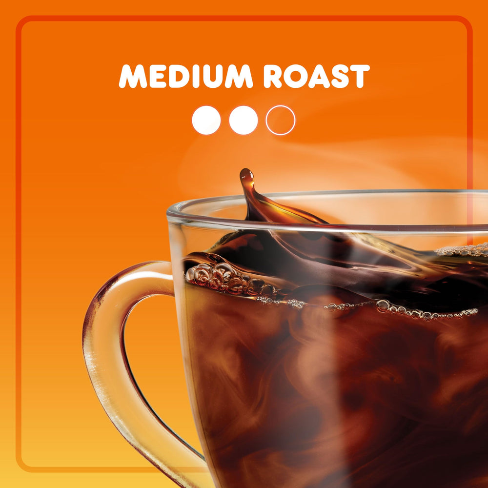 Dunkin' K-Cup pod top view demonstrating Keurig compatibility benefit