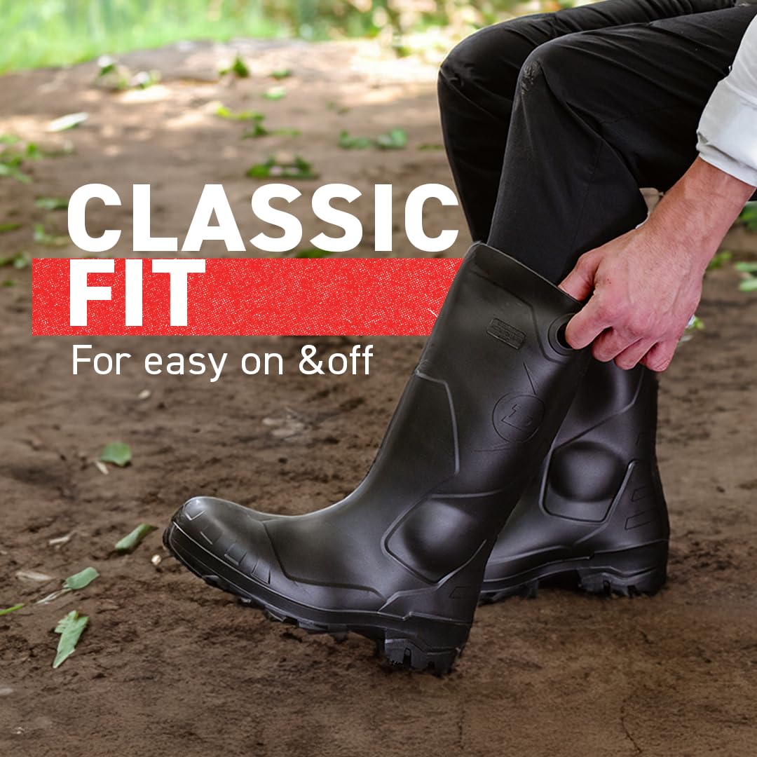 DUNLOP Chesapeake boots in gardening use demonstrating wet-condition protection