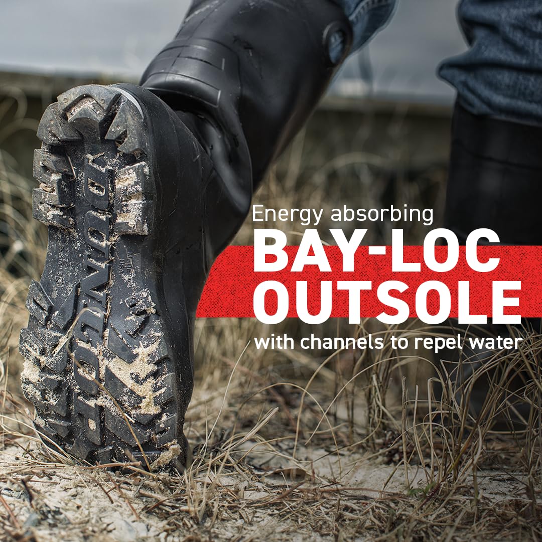 DUNLOP wide calf opening of Chesapeake boot for easy on and off