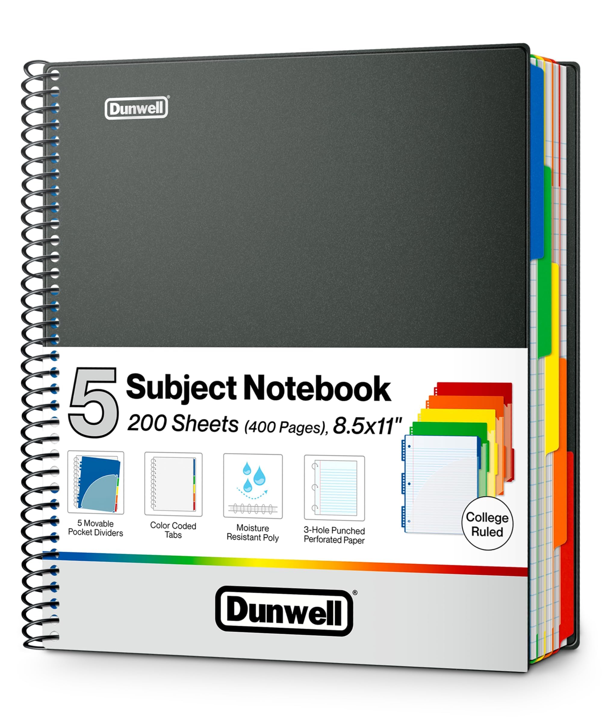 Dunwell front cover black showing durable protection and professional look