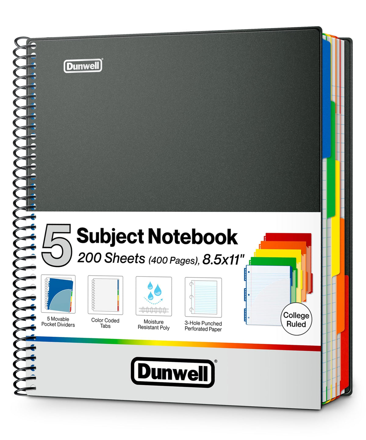 Dunwell front cover black showing durable protection and professional look