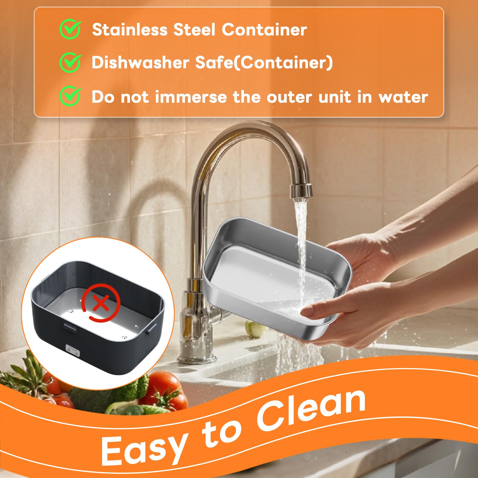 DUPASU included fork and spoon beside stainless steel container for convenient meals