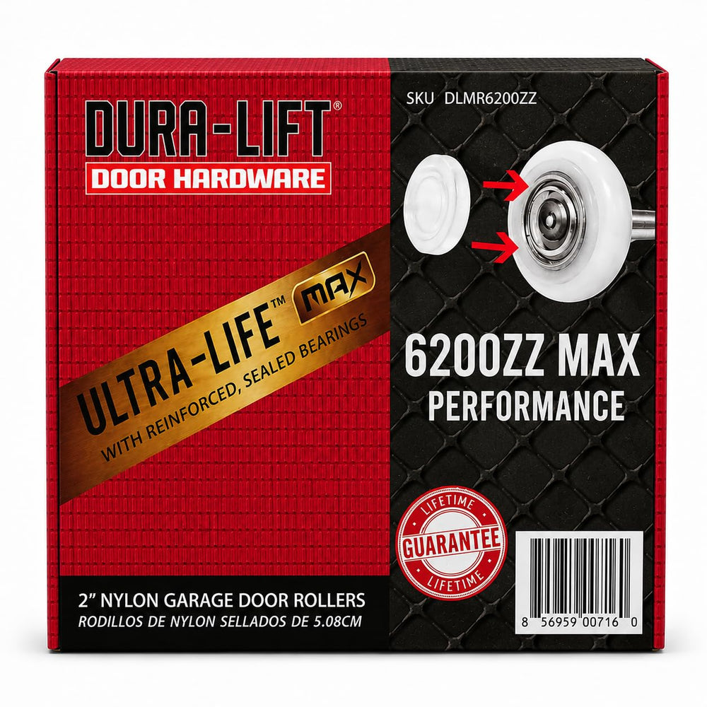 DURA-LIFT size comparison scale with tape measure showing accurate 2-inch wheel