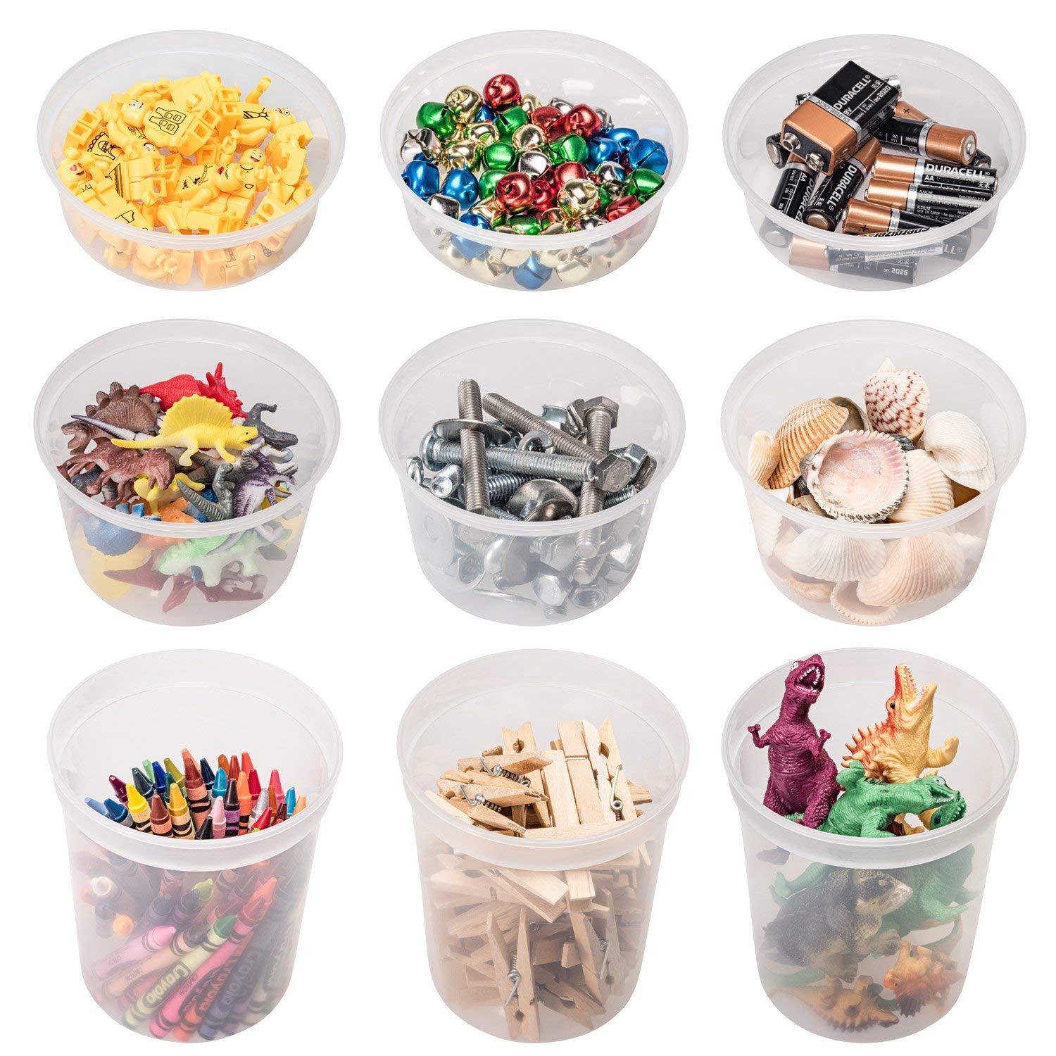 DuraHome containers holding craft supplies demonstrating versatile organization and reuse