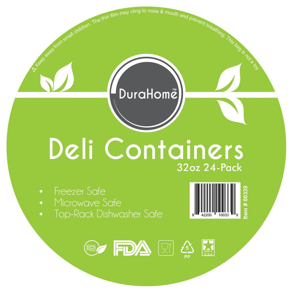 DuraHome quart container held in hand to show scale and convenient portion control