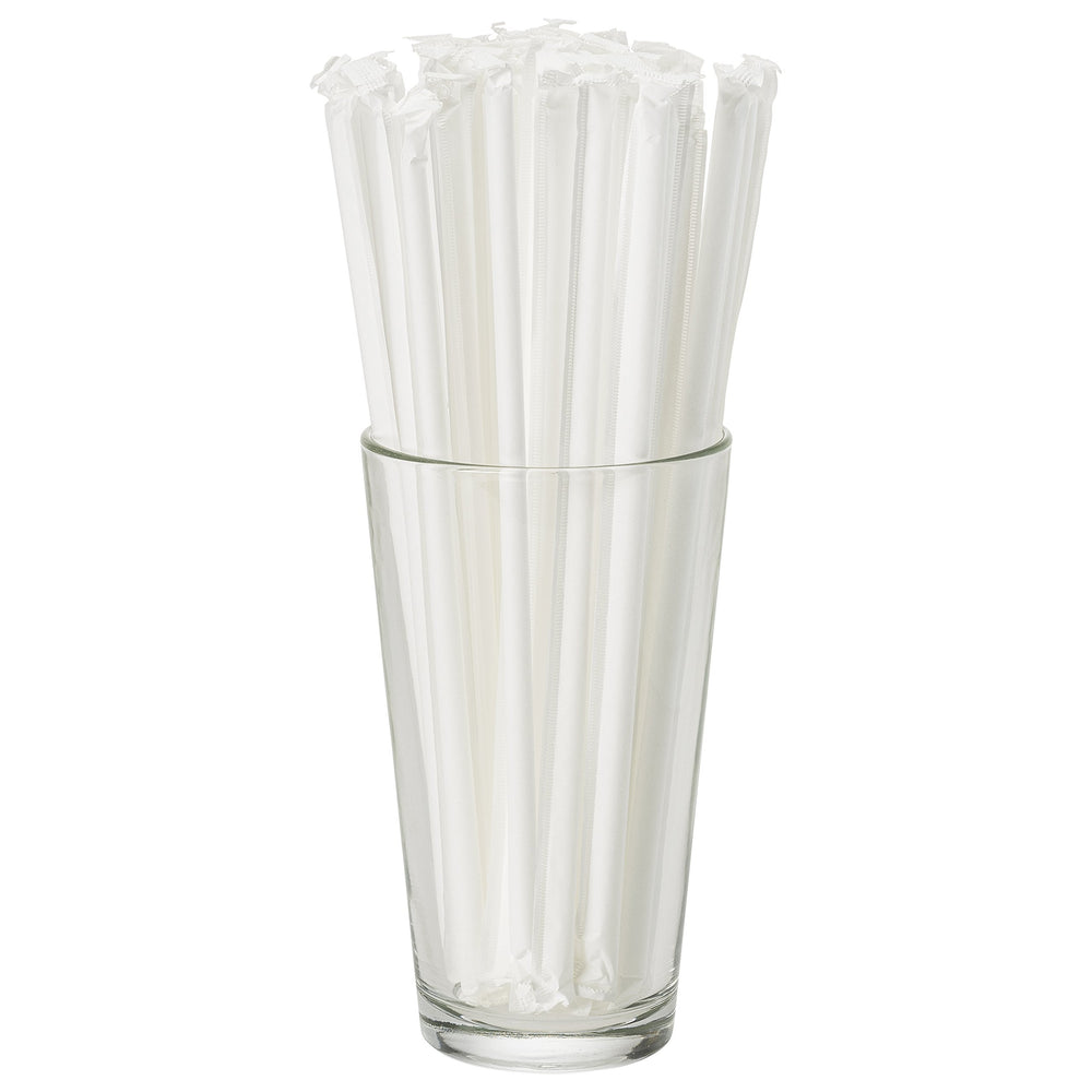 DuraHome individually wrapped straw sleeve showing sanitary protection benefit