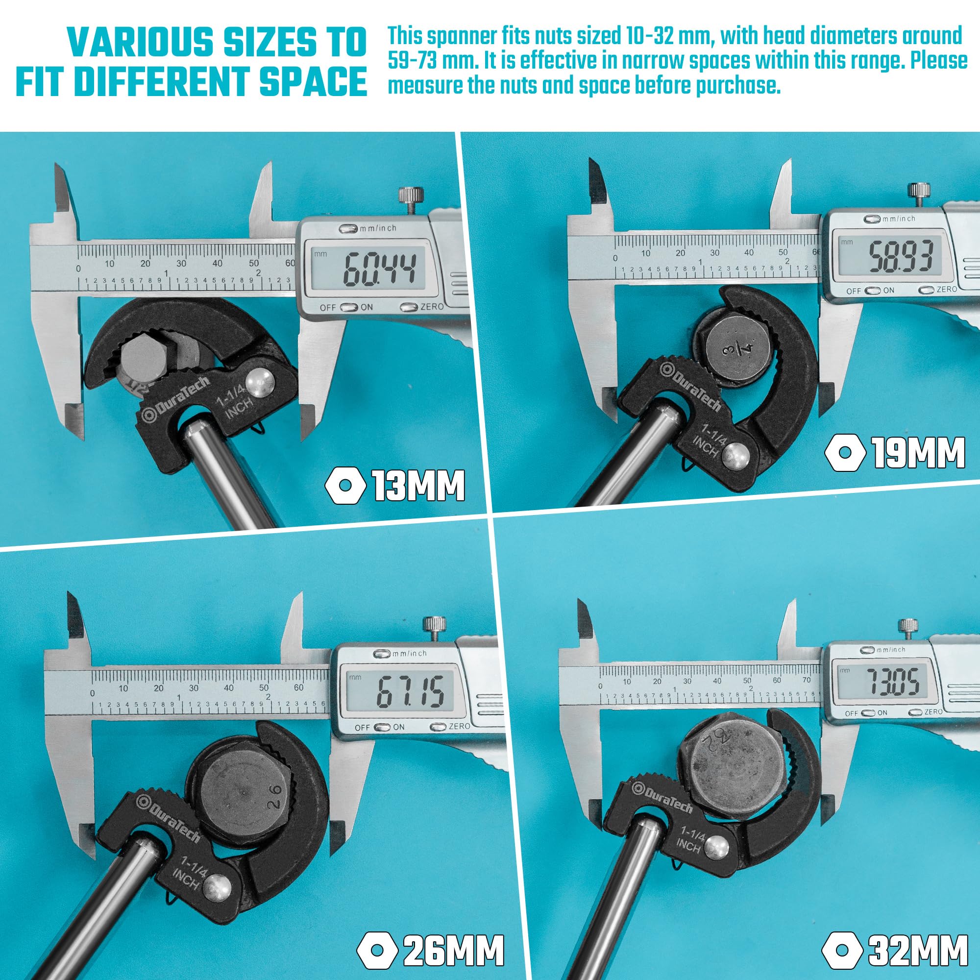 DURATECH gripping a rounded nut illustrating improved bite and control benefit