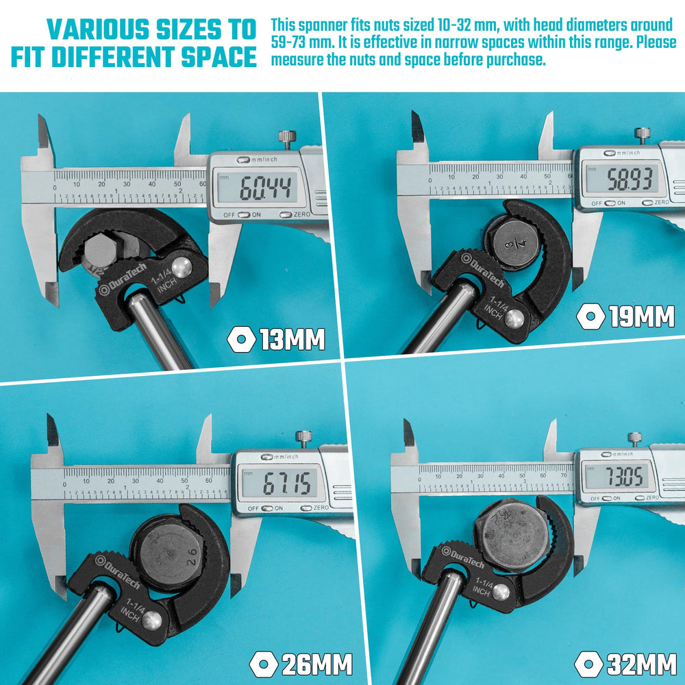 DURATECH gripping a rounded nut illustrating improved bite and control benefit